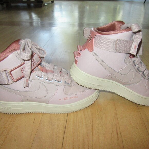 WOMEN'S NIKE AIR FORCE 1/AF1/AJ7311/SIZE 7/PINK/LACE UP! - Picture 5 of 10